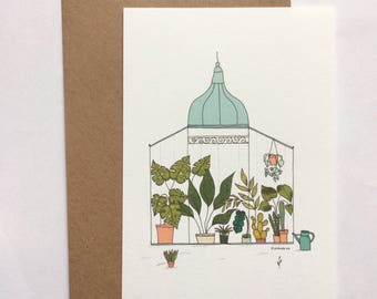 Greenhouse simple card with Kraft envelope