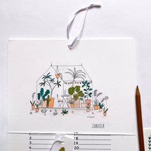 Birthday wall calendar, greenhouse illustrations image 10