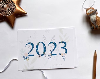 2023 New Year Cards, 2023 happy new year card, SIMPLE cards, 2023 greeting cards A6