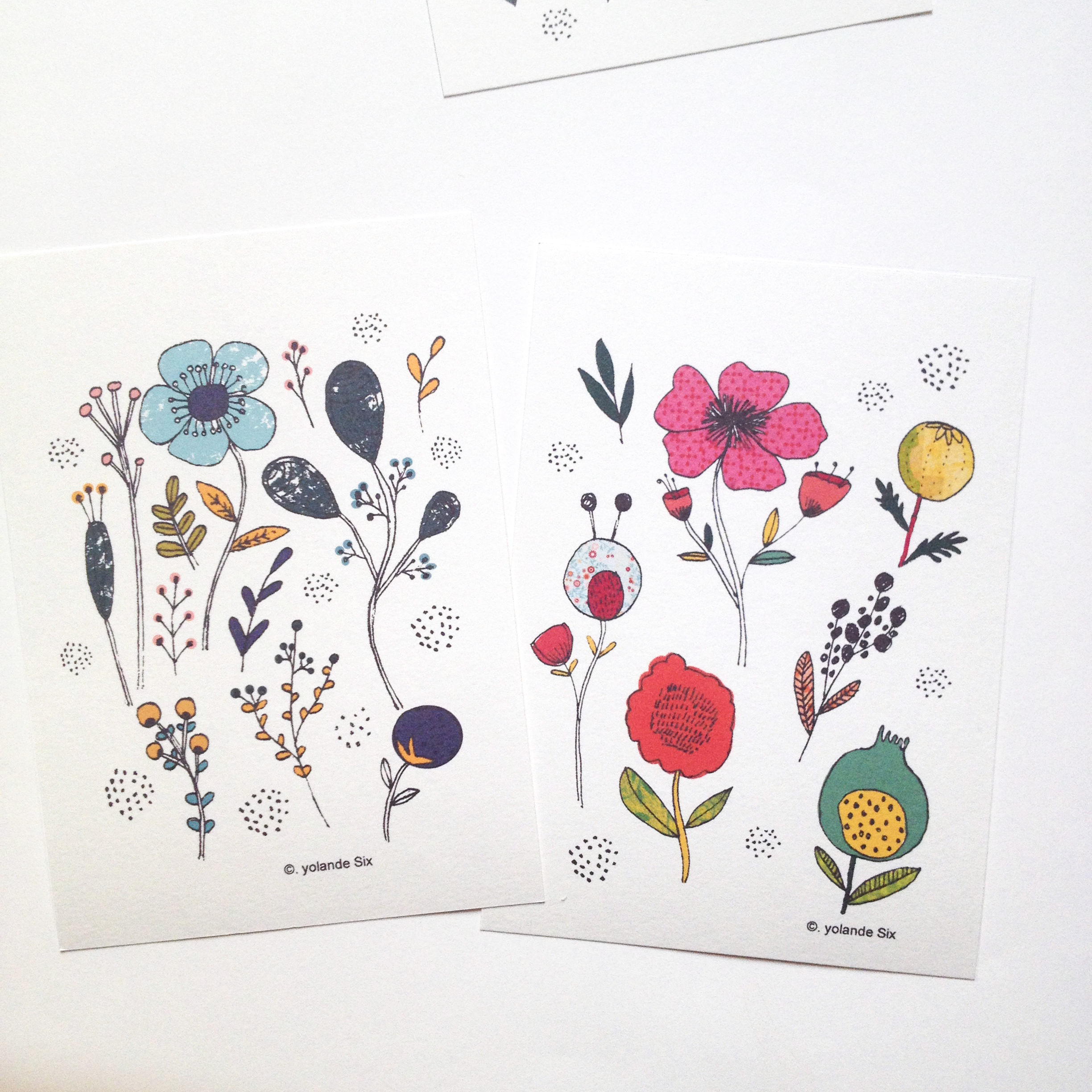 Floral Cards Set - Etsy