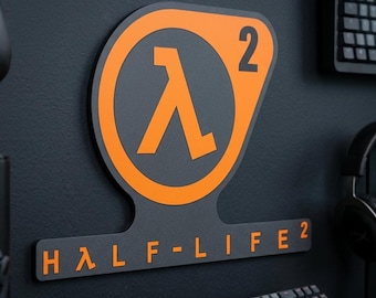 Letrero con el logo de Half-Life 2 para pared / Decoración para sala de gamers