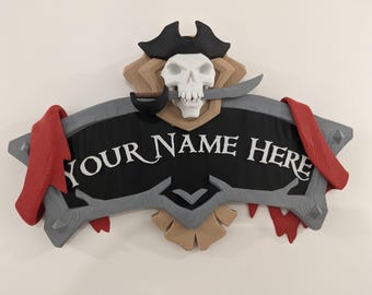 Sea Of Thieves Reaver Inspired Custom Personalized Ship Crest
