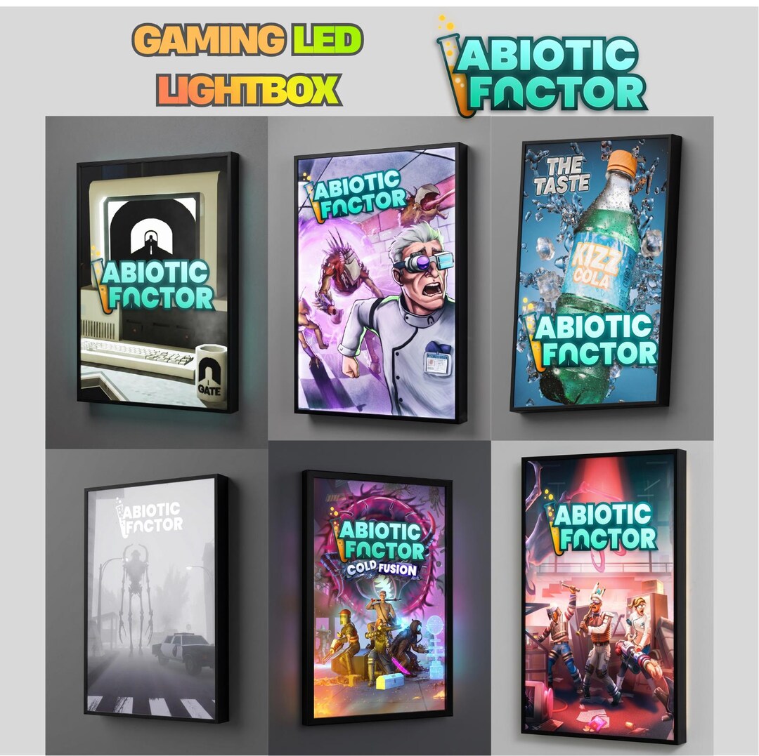 Abiotic Factor LED Lightbox Gaming Poster | Custom Game Light Box ...