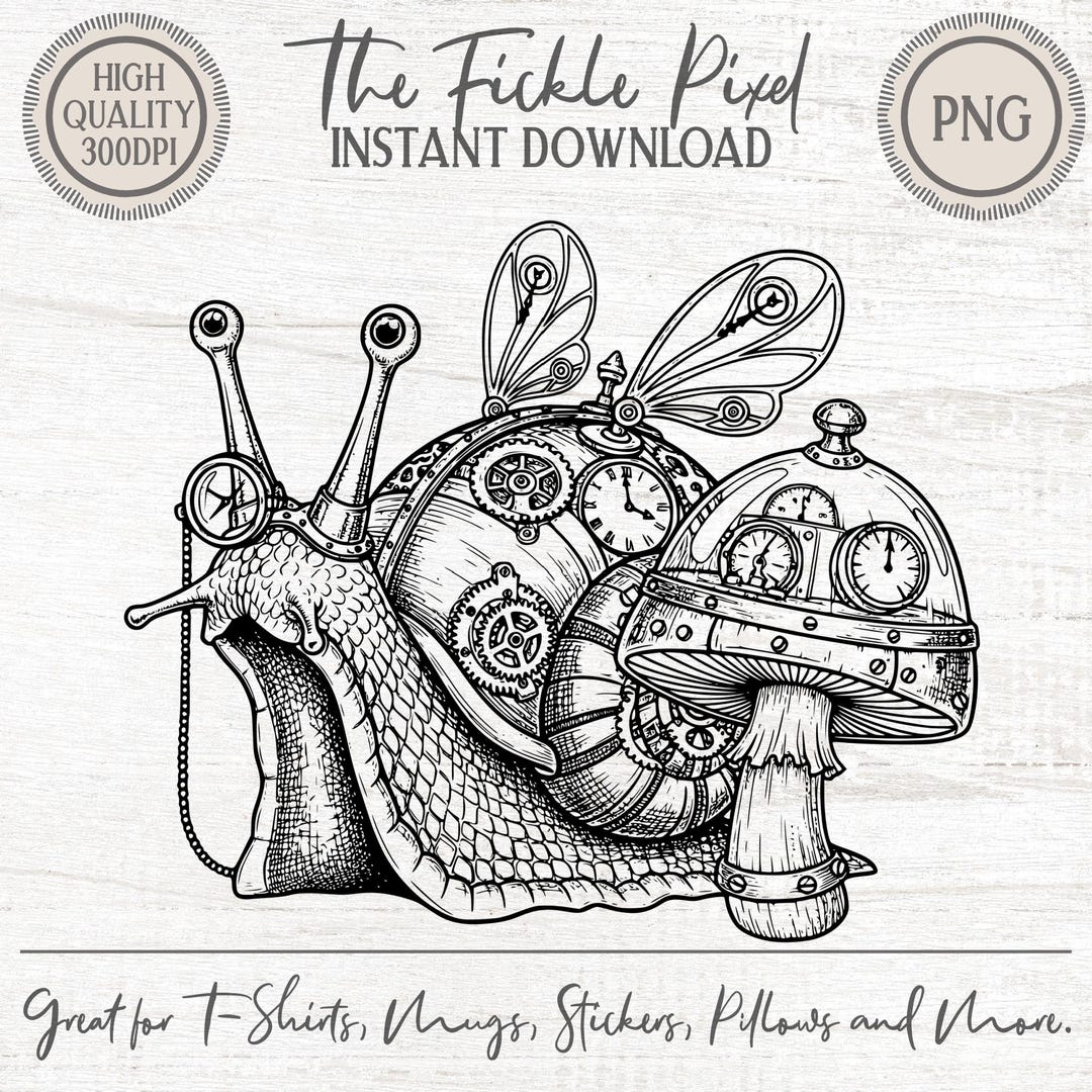 Steampunk Snail PNG Clipart, Whimsical Mechanical Snail, Fantasy Black ...