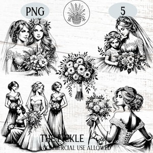 Bridal Party PNG Bundle, Bachelorette Party, Bridal Shower, Hen Party, Wedding, Bride Team, Girls Trip, Bridesmaids Gift