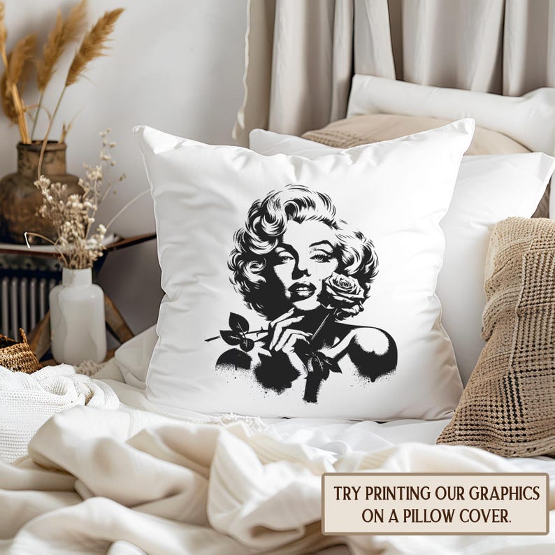 Marilyn Cut Files, Cricut, Silhouette Cameo, Svg Cut Files, Monroe, Printable Images, Digital Download, Cut and Laser File Commercial Use