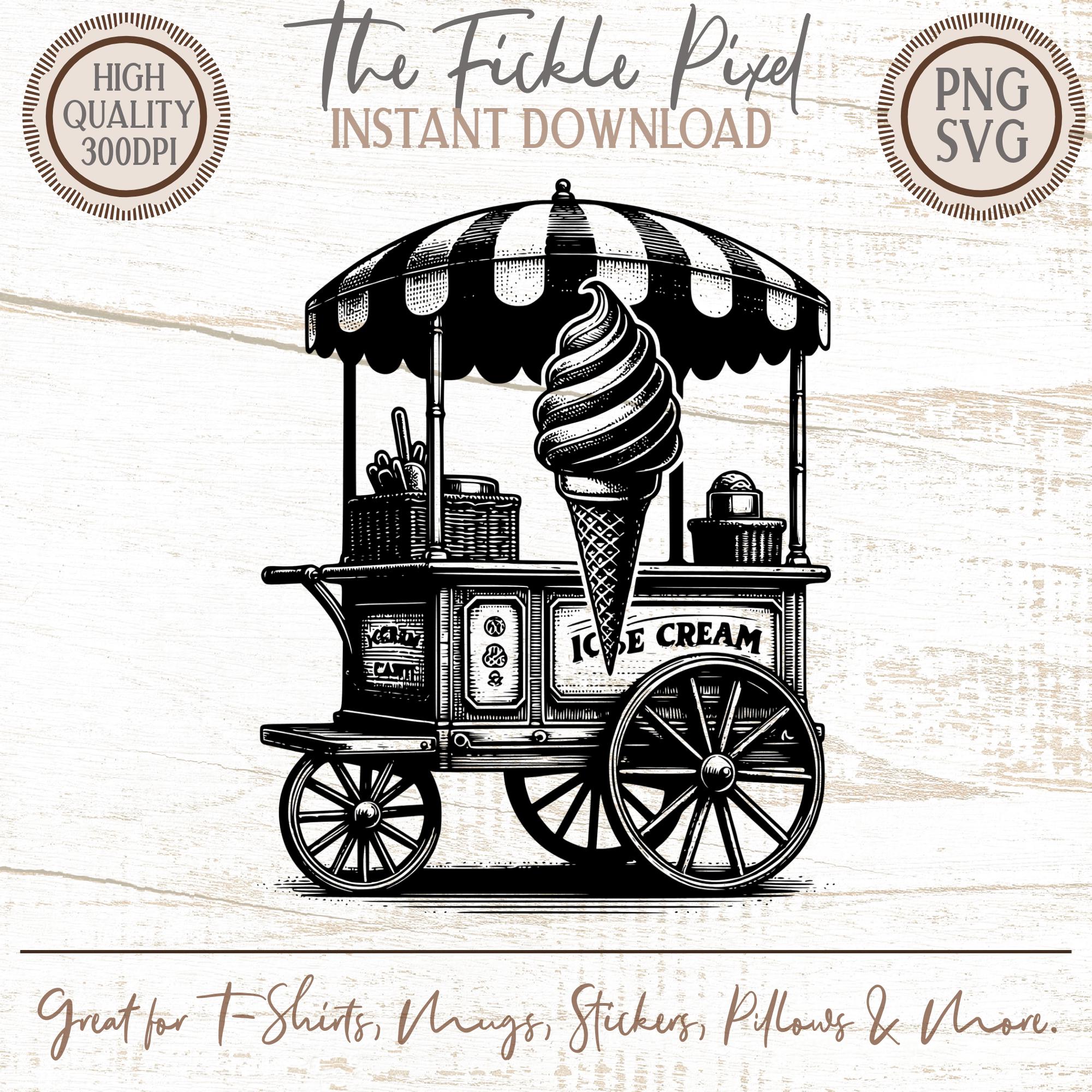 Vintage Ice Cream Cart - Etsy