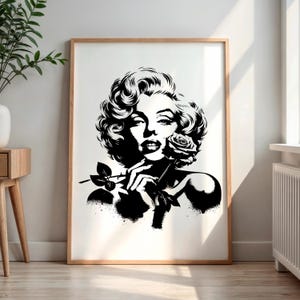 Marilyn Cut Files, Cricut, Silhouette Cameo, Svg Cut Files, Monroe, Printable Images, Digital Download, Cut and Laser File Commercial Use