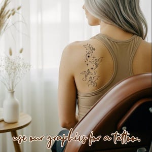 Magical Dragon Clipart PNG Stars Whimsical Fantasy Art Black White Coloring Page Tattoo Design image 6