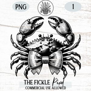 Estética de pescador Png, clipart de arco de coqueta de cangrejo, gráficos náuticos, imprimible costero, archivos DTF de Cricut Laser POD de verano comerciales