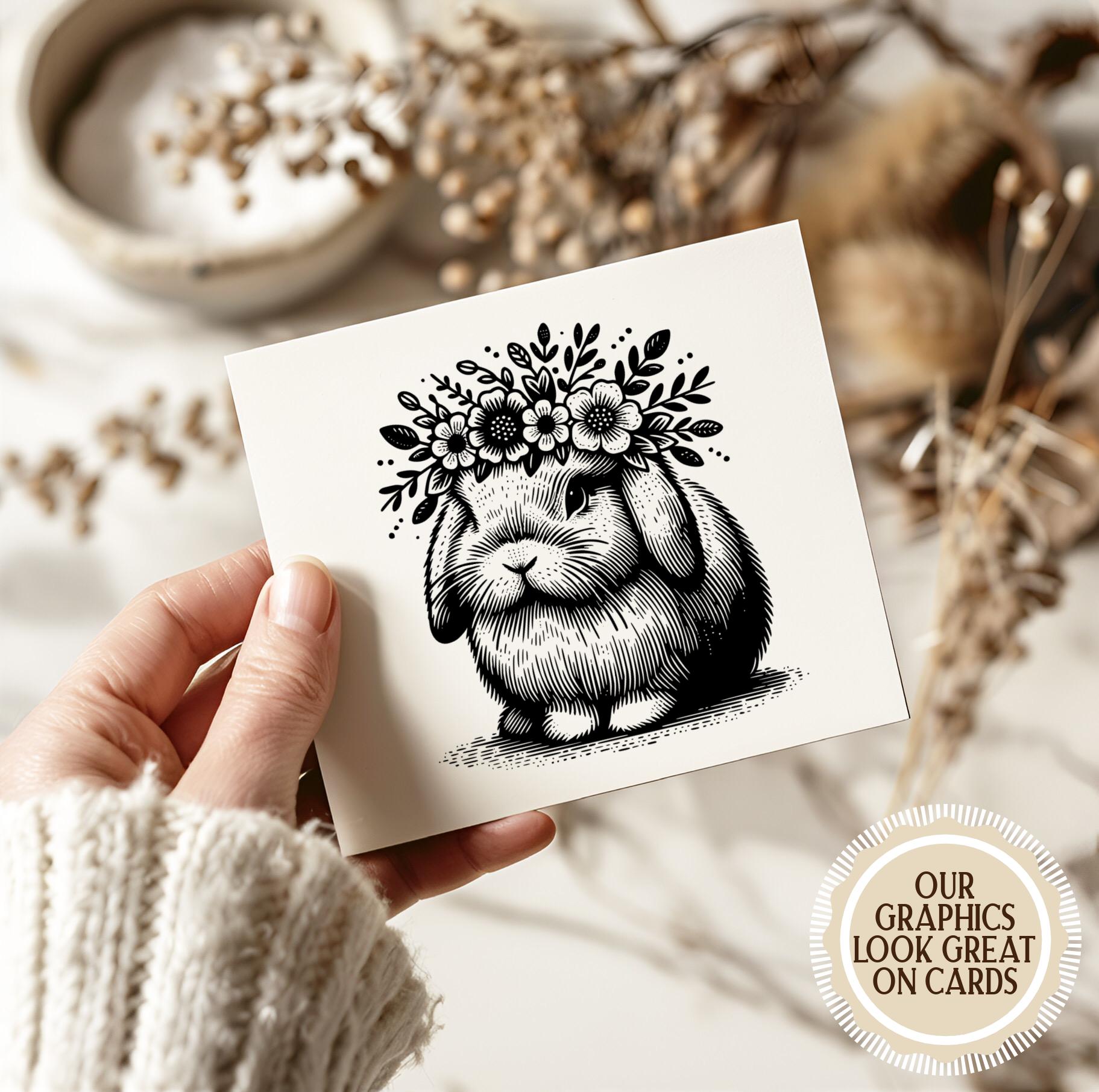Rabbit Flower Crown 7 PNG SVG Bundle | Spring Easter Bunny Clipart ...