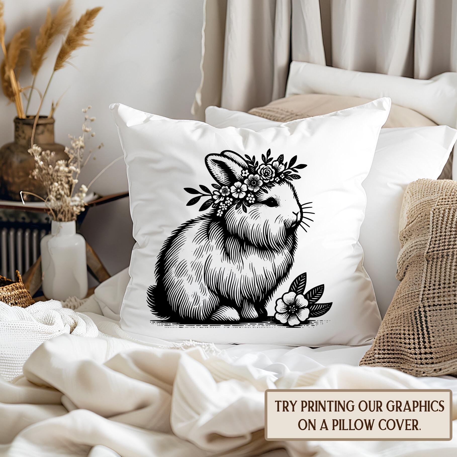 Rabbit Flower Crown 7 PNG SVG Bundle | Spring Easter Bunny Clipart ...
