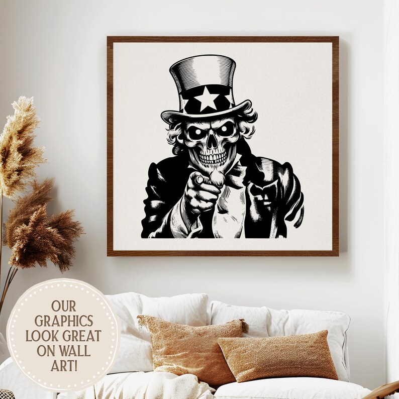 Uncle Sam Skeleton PNG, Patriotic Military Art, America Campaign Poster ...