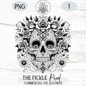 Sugar Skull, Sugar Skull Cut File, Sugar Skull Clipart, Day of the Dead Png, dia de los muertos, Sugar Skull png, Halloween