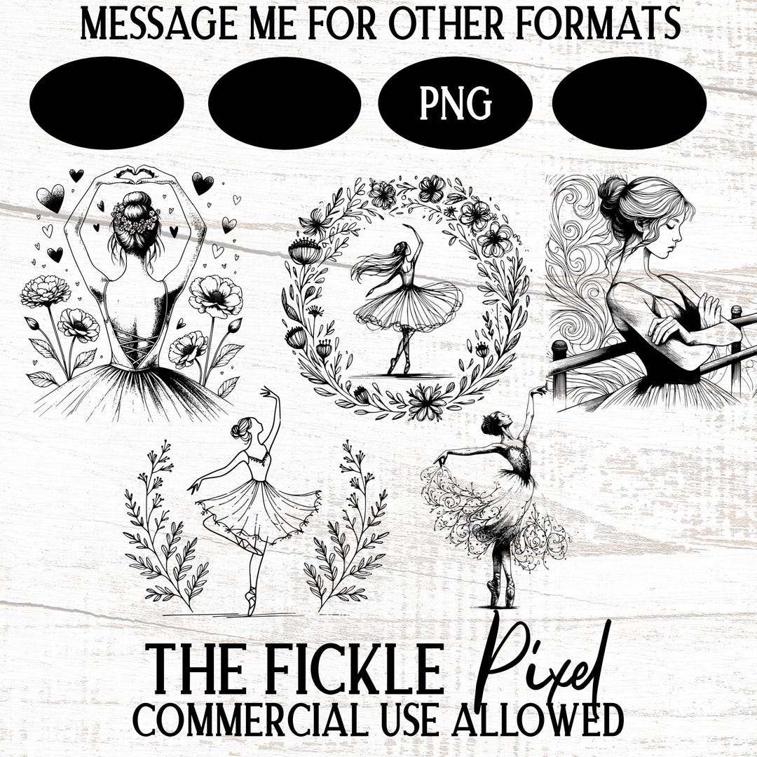 Ballerina Clipart Bundle, Ballet Clipart, Ballerina Planner Stickers ...