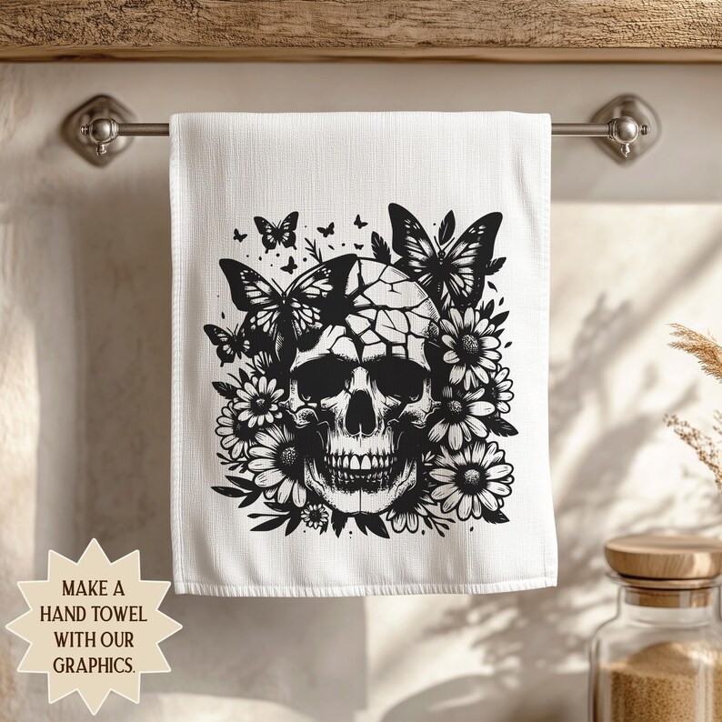 Botanical Skull file PNG Graphic Bundle, Floral Skull, Dark Academia, Skull Bee cut file, Skull Goblin Core, Commercial License