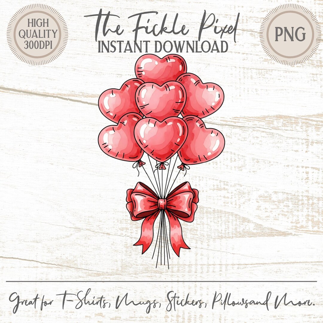 Red Heart Balloons PNG Love Clipart Valentine's Day Watercolor Romance ...