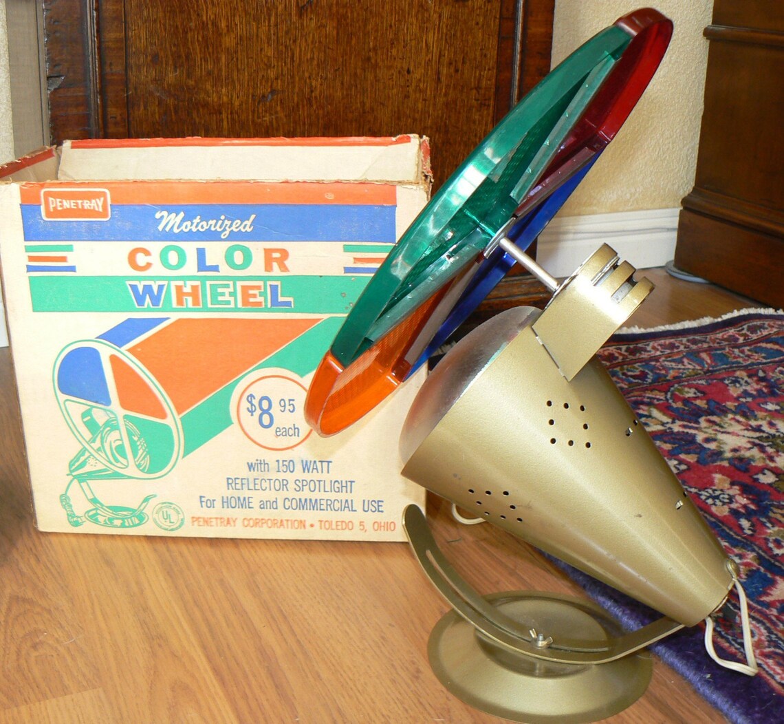 Vintage 50s 60s Motorized Color Wheel Light for Etsy