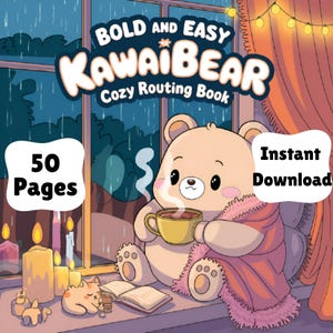 Kawaii Bears Coloring Book: Cozy Routine, Pastel Designs (PDF)