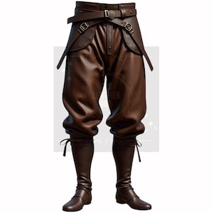 Handcrafted Brown Leather Pants: Medieval Renaissance Cosplay