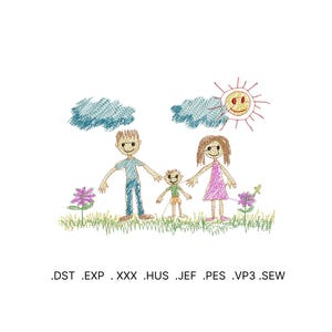 Family Portrait - Embroidery Design File