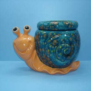 Large Snail African Violet Pot, Self Watering Planter, Koi Pond, Pumpkin