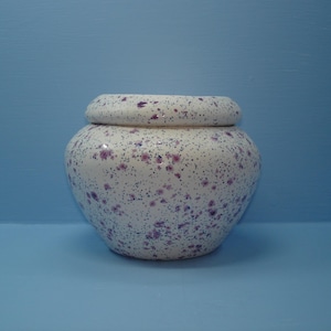 Tapered Round African Violet Pot, Self Watering Planter, Frosted Berries