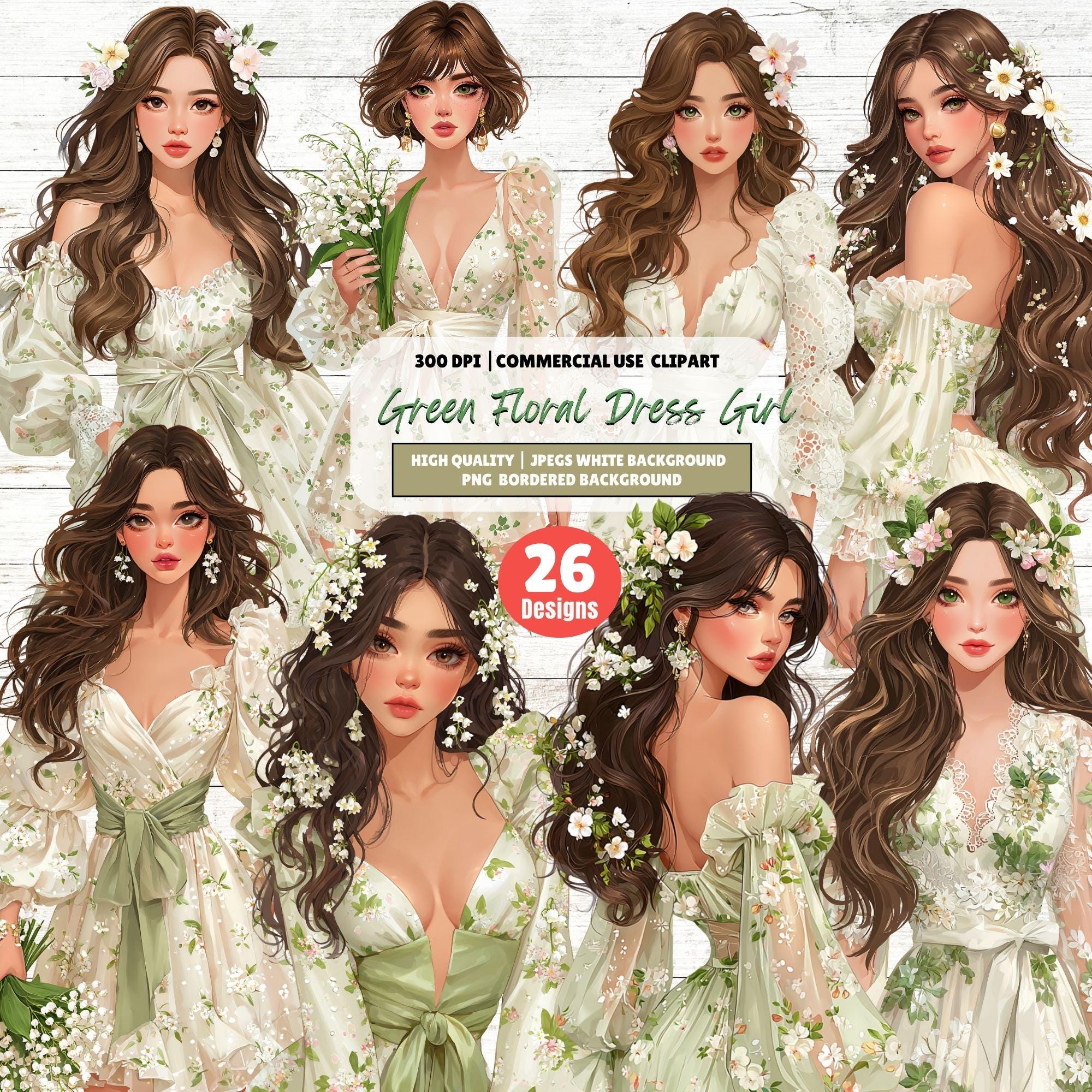 Green Anime Dress - Etsy Green Anime Dress - Etsy