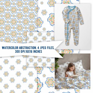 Nahtloses Aquarell Muster - Modernes Abstraktes Design.Abstraktes Aquarell Nahtloses Muster - Handgemaltes Design.