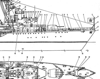 Destroyer Smely 1941 - Wooden Ship Model Assembly Plans: Build Your Own Historic Vessel