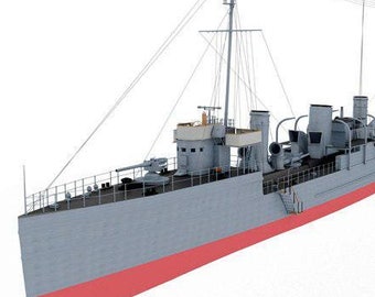 Destroyer Lenin Ship Model Plans – Historic Vessel Assembly (Digital Download)