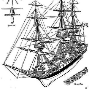 Russian Frigate Svjatoi Nikolai 3D Model - Wooden Ship Model Assembly Plans- Build Your Own Historic Vessel