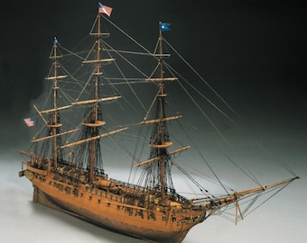 Frigate USS Constitution 1798 - Wooden Ship Model Assembly Plans- Build Your Own Historic Vessel