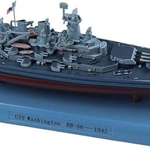 Battleship USS Washington (BB56) 1941 - Wooden Ship Model Assembly Plans: Build Your Own Historic Vessel