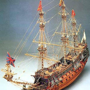 Galleon Sovereign of the Seas 1638 (mantua)- Wooden Ship Model Assembly Plans: Build Your Own Historic Vessel