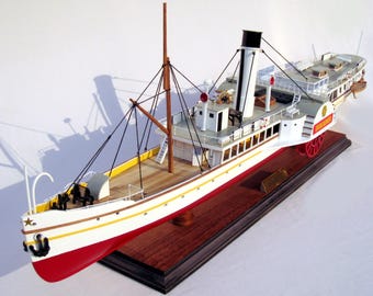 Paddle Steamer Wooden Ship Model Plans – DIY Historic Vessel (Digital Files)