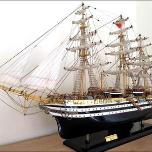Amerigo Vespucci - 1/100 - Wooden Ship Model Assembly Plans: Build Your Own Historic Vessel