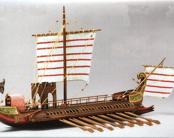 Caesar bireme romana - Wooden Ship Model Assembly Plans: Build Your Own Historic Vessel