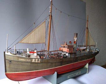 Consul Pust Fishing Cutter Model Plans – 1920 - 1/100 -Wooden Ship Model Assembly Plans: Build Your Own Historic Vessel