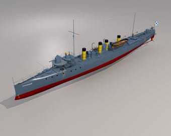 Destroyer Strashnyi 1903 - Wooden Ship Model Assembly Plans: Build Your Own Historic Vessel