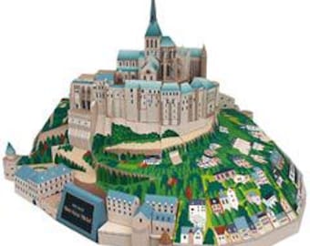Mont Saint-Michel Paper Model Kit | 3D Historical Landmark (PDF Templates)