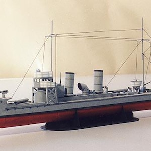 PaperCraft kit- V108 Torpedo Boat - 3D Ship Model | 3d paper model crafting kit | PDF Plans | DIY | Hobby | Decor
