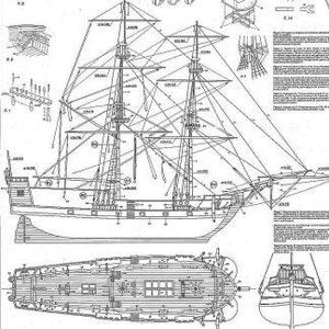 Brig Vanita XVIII - Wooden Ship Model Assembly Plans: Build Your Own Historic Vessel