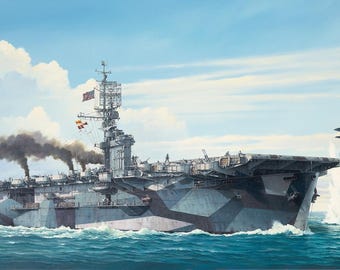 USS Gambier Bay Paper Model Kit – 3D Ship DIY (PDF Plans)
