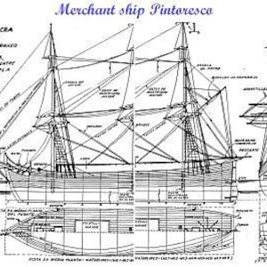 Bumbarta Pintoresco polacra de cabotaje - Wooden Ship Model Assembly Plans: Build Your Own Historic Vessel