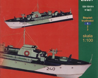 Kit di carta per la costruzione della nave siluro Vosper 72 – fai da te in 3D (progetti PDF)