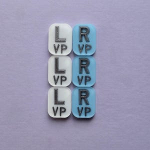 3 pairs of x-ray markers with initials, Special price