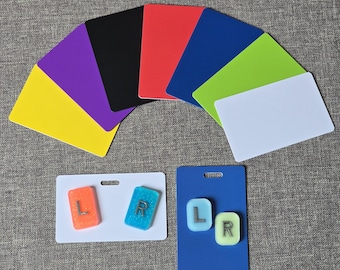 Badge d'identification pour marqueur radiographique, carte en plastique dur PVC