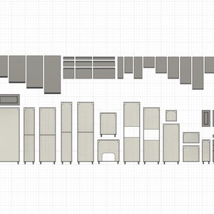 Kitchen Design. Cabinet Layout Based on IKEA Metod Range CAD Blocks - Etsy