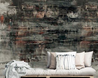 Rustic Abstract Texture Wall Mural – Peel and Stick Wallpaper